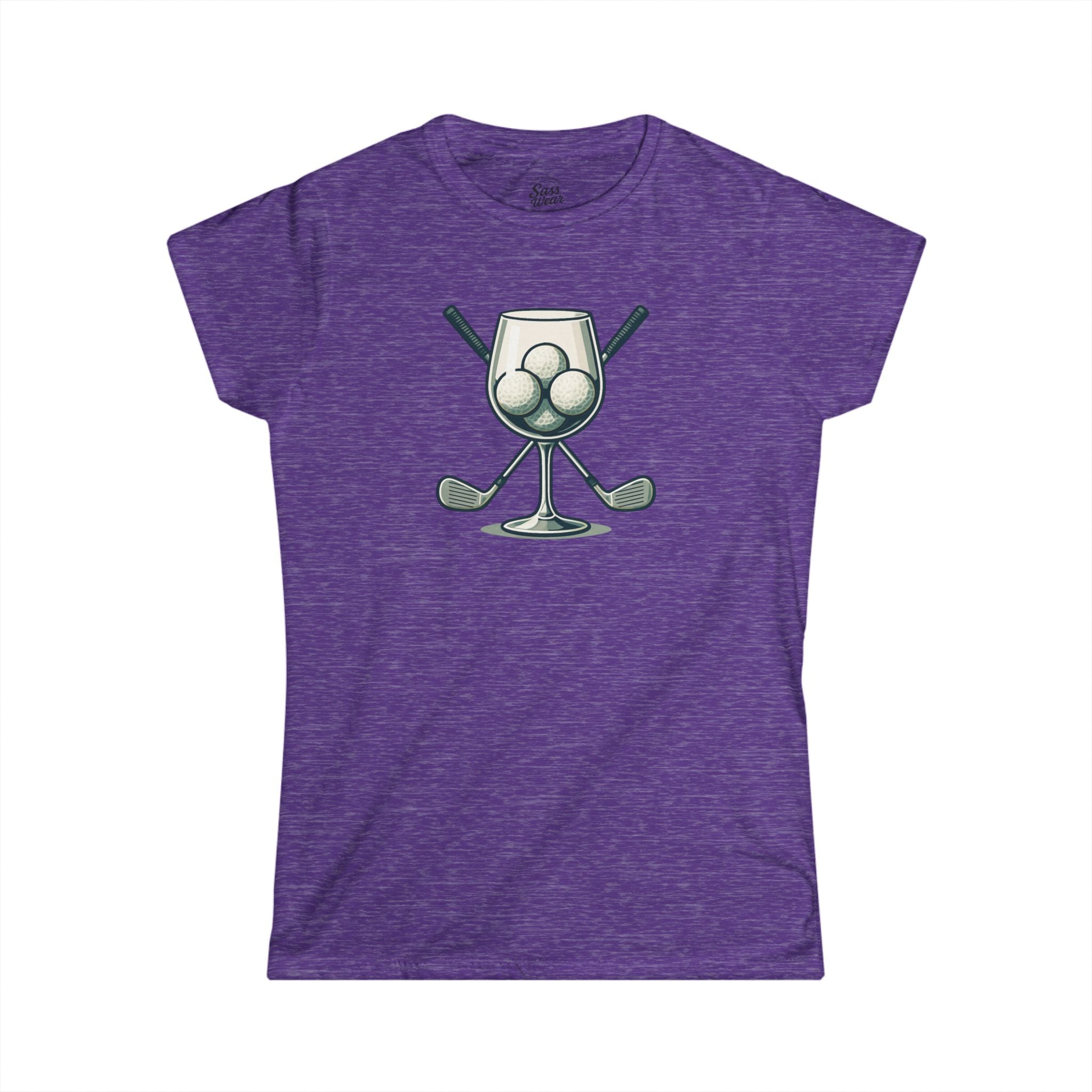 Wine and Golf Clubs Women's Softstyle Tee
