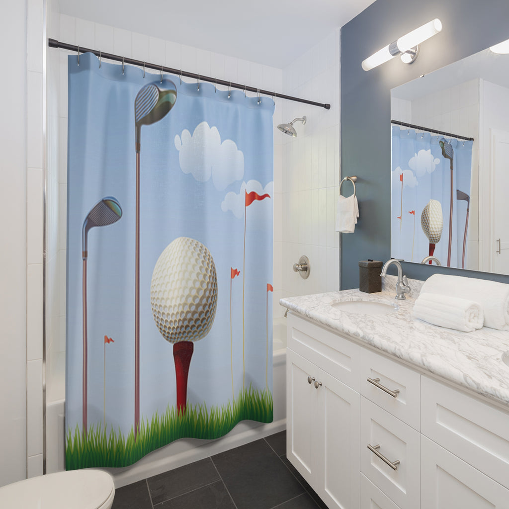 golf scene Shower Curtains