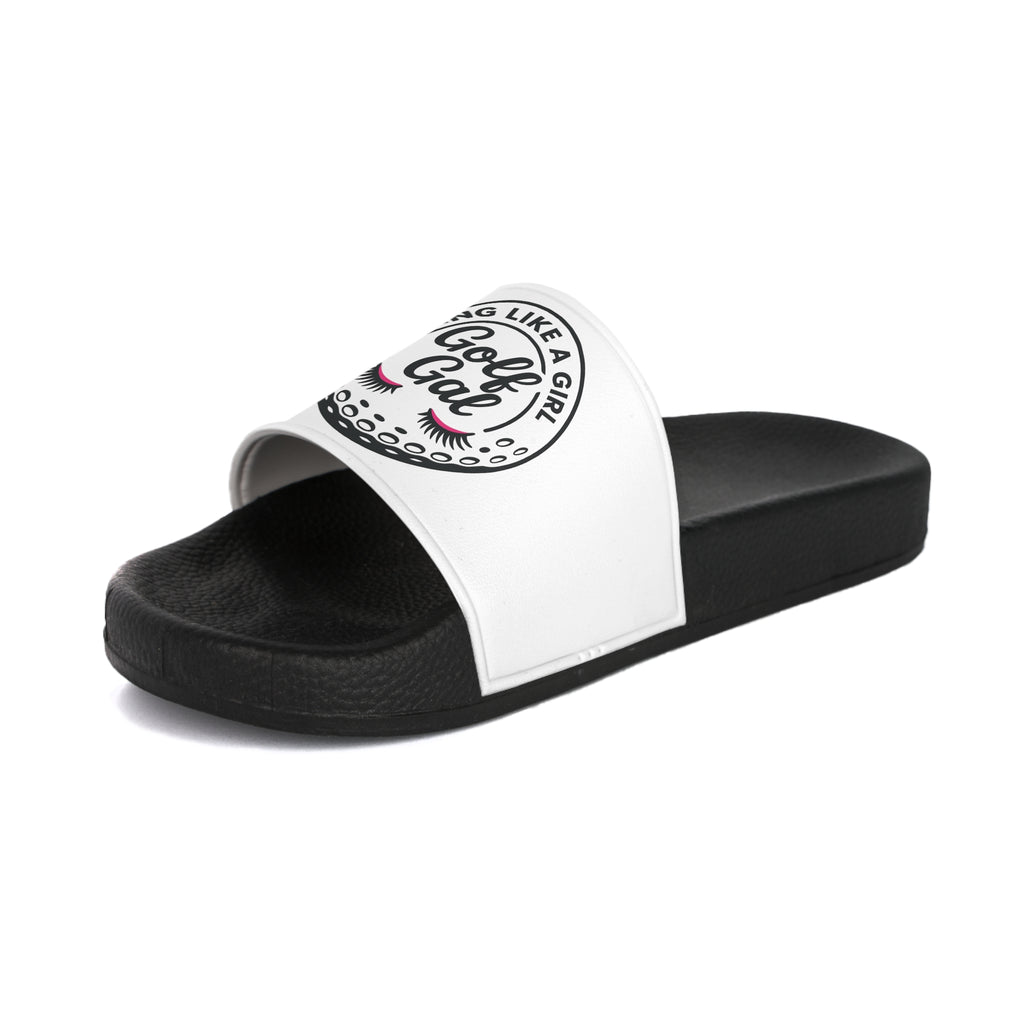 White Swing Like A Girl Golf Gal Women's Slide Sandals