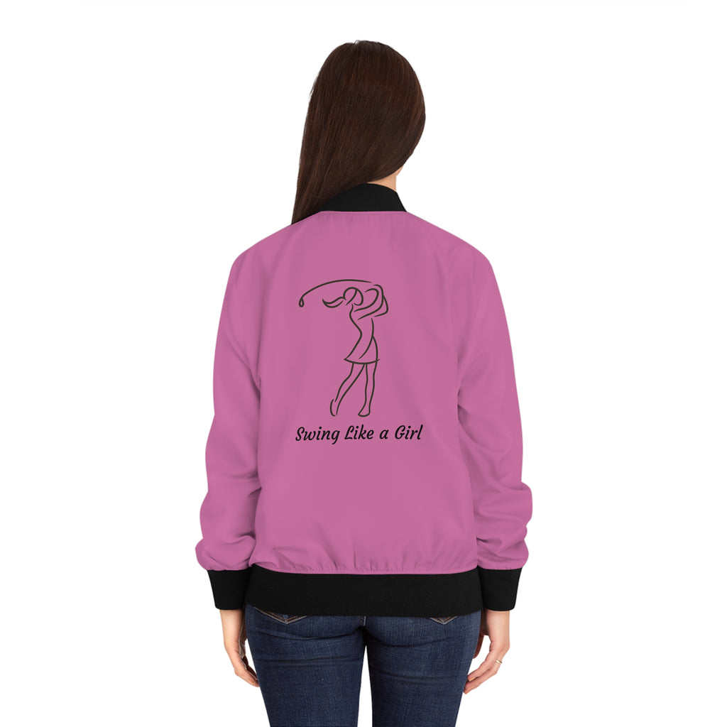 Pink Women's Golf Gal Bomber Jacket