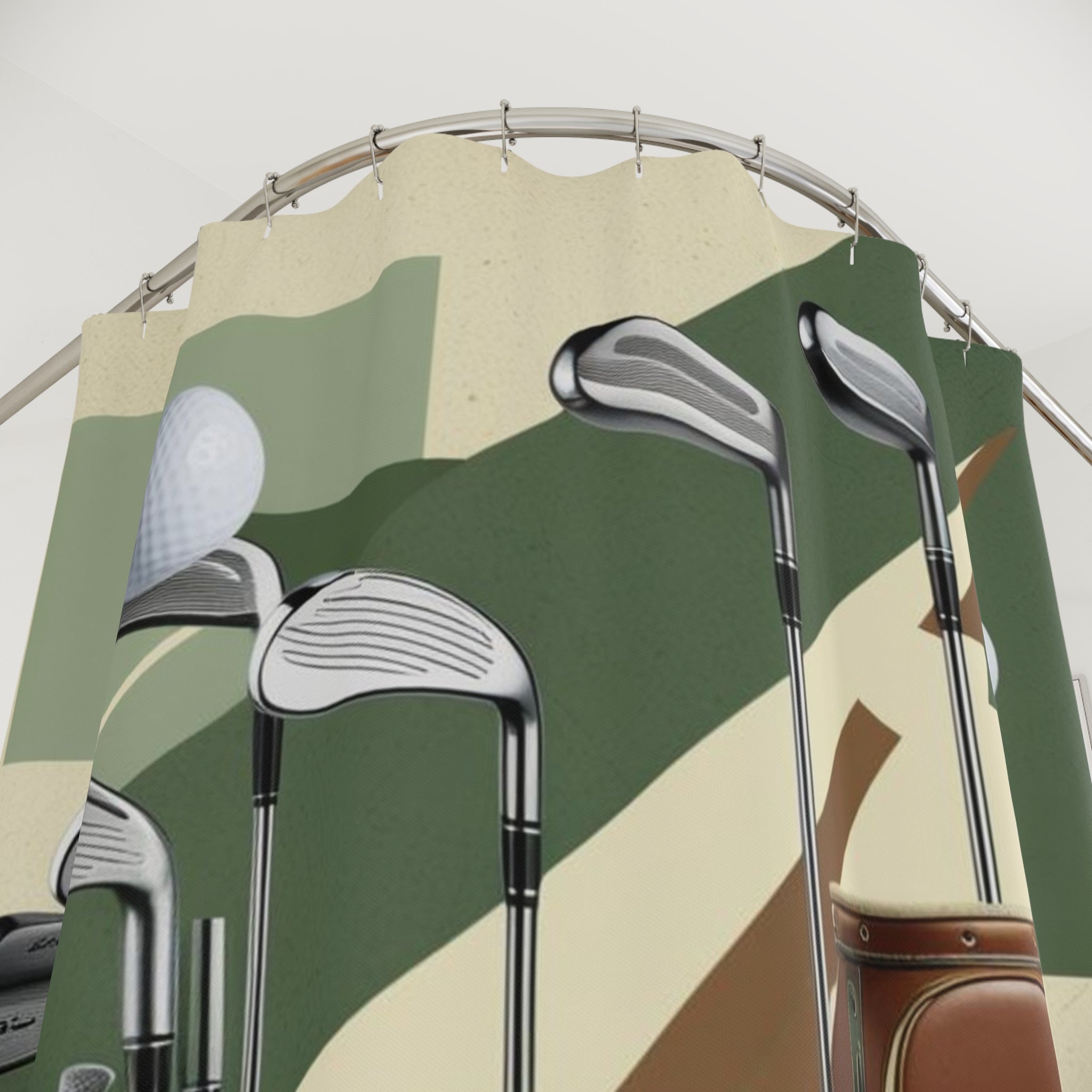 retro golf gear Shower Curtains