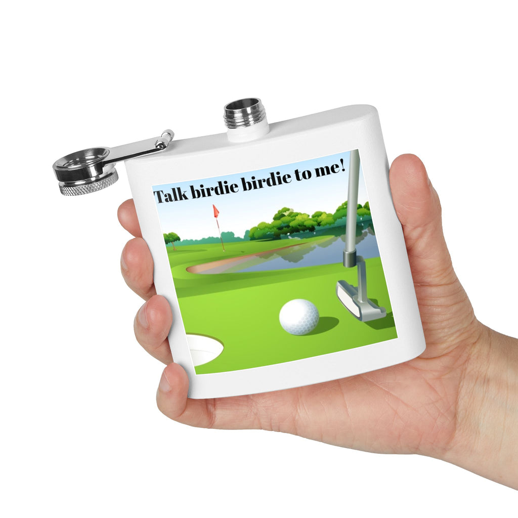Talk Birdie to Me Sleek Stainless Steel Flask