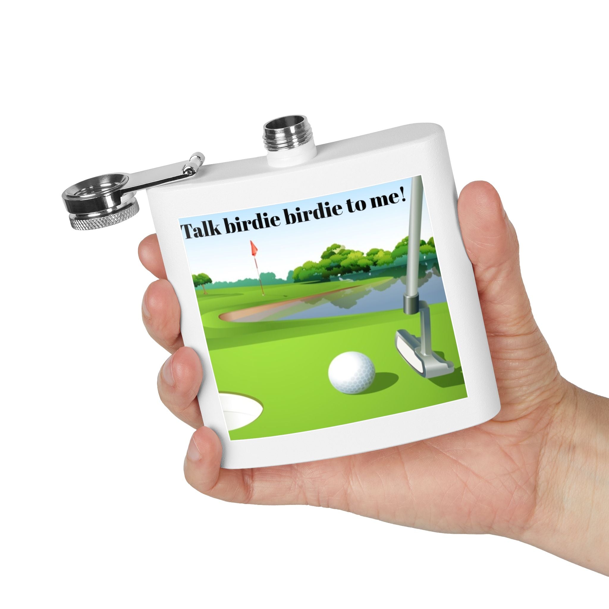 Talk Birdie to Me Sleek Stainless Steel Flask