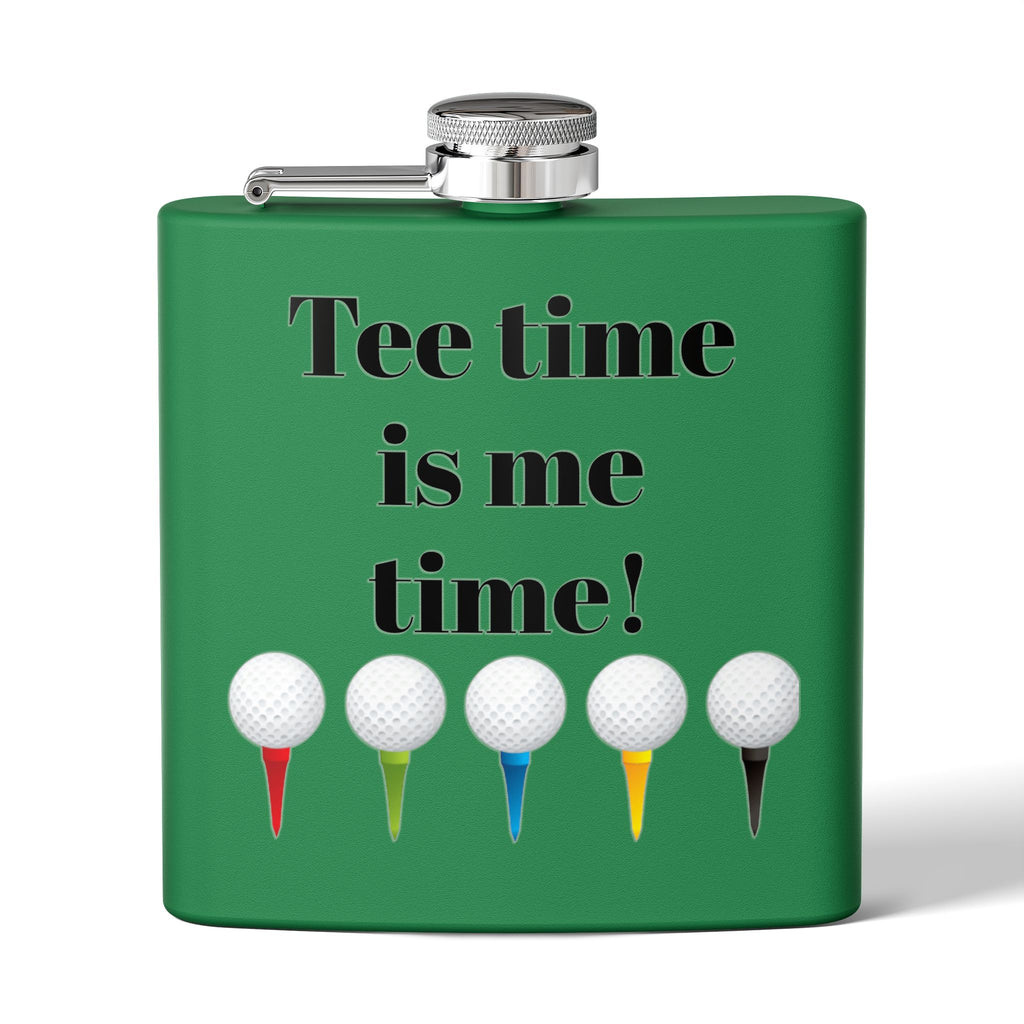 Tee Time is Me Time Sleek Stainless Steel Flask