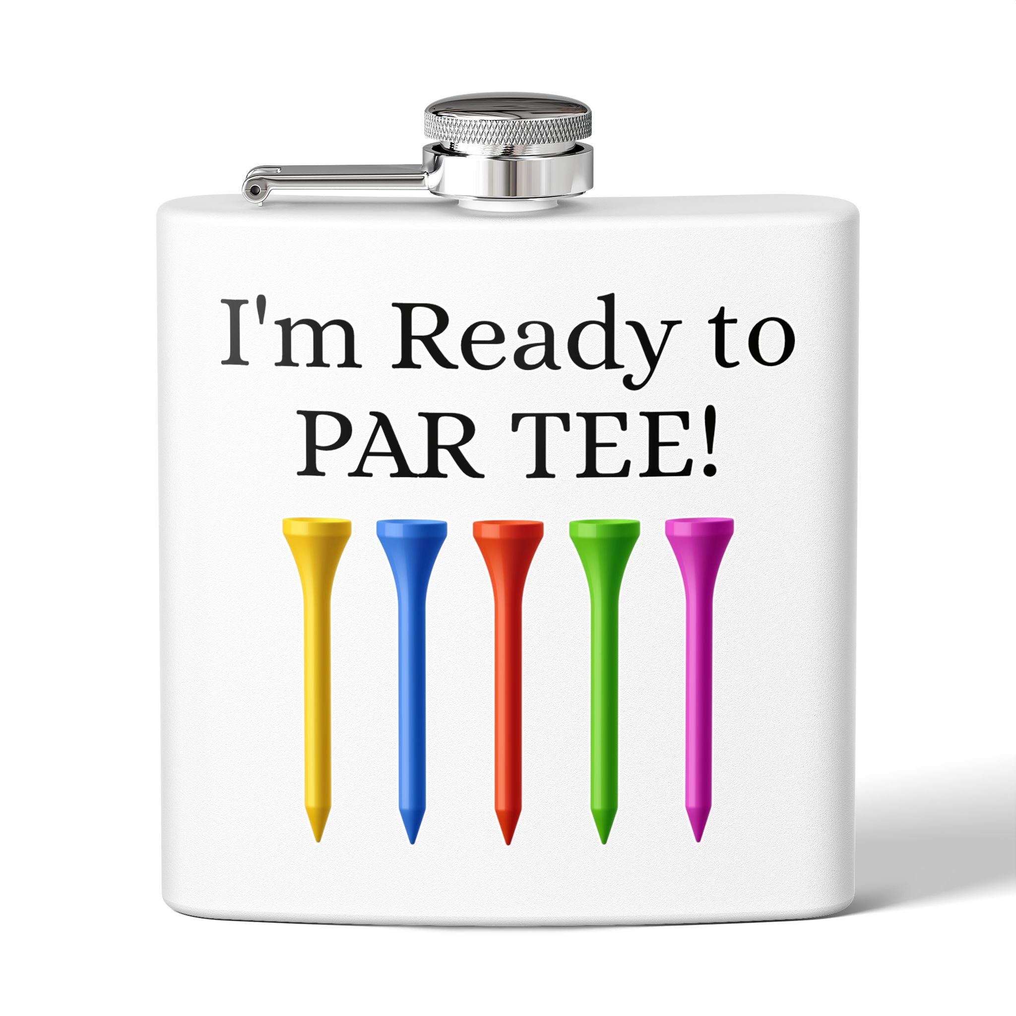 Ready to Par Tee Sleek Stainless Steel Flask
