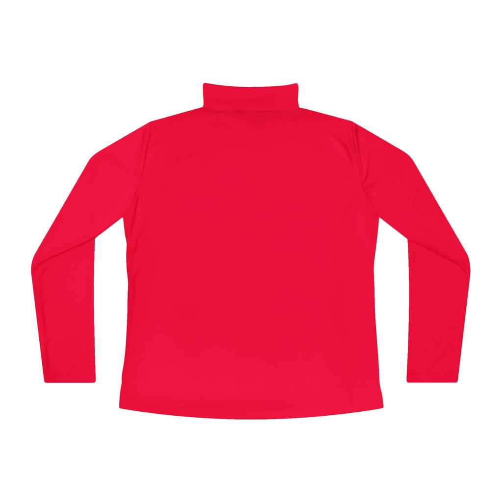 Swing Like A Girl Silhouette Ladies Quarter-Zip Pullover