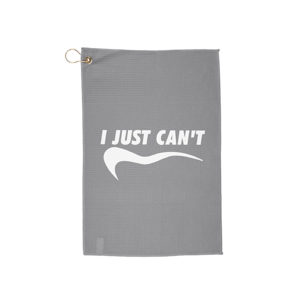 Gray I just can't Golf Towel