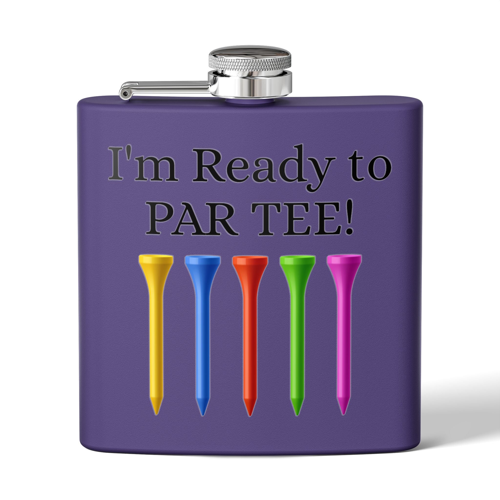 Ready to Par Tee Sleek Stainless Steel Flask