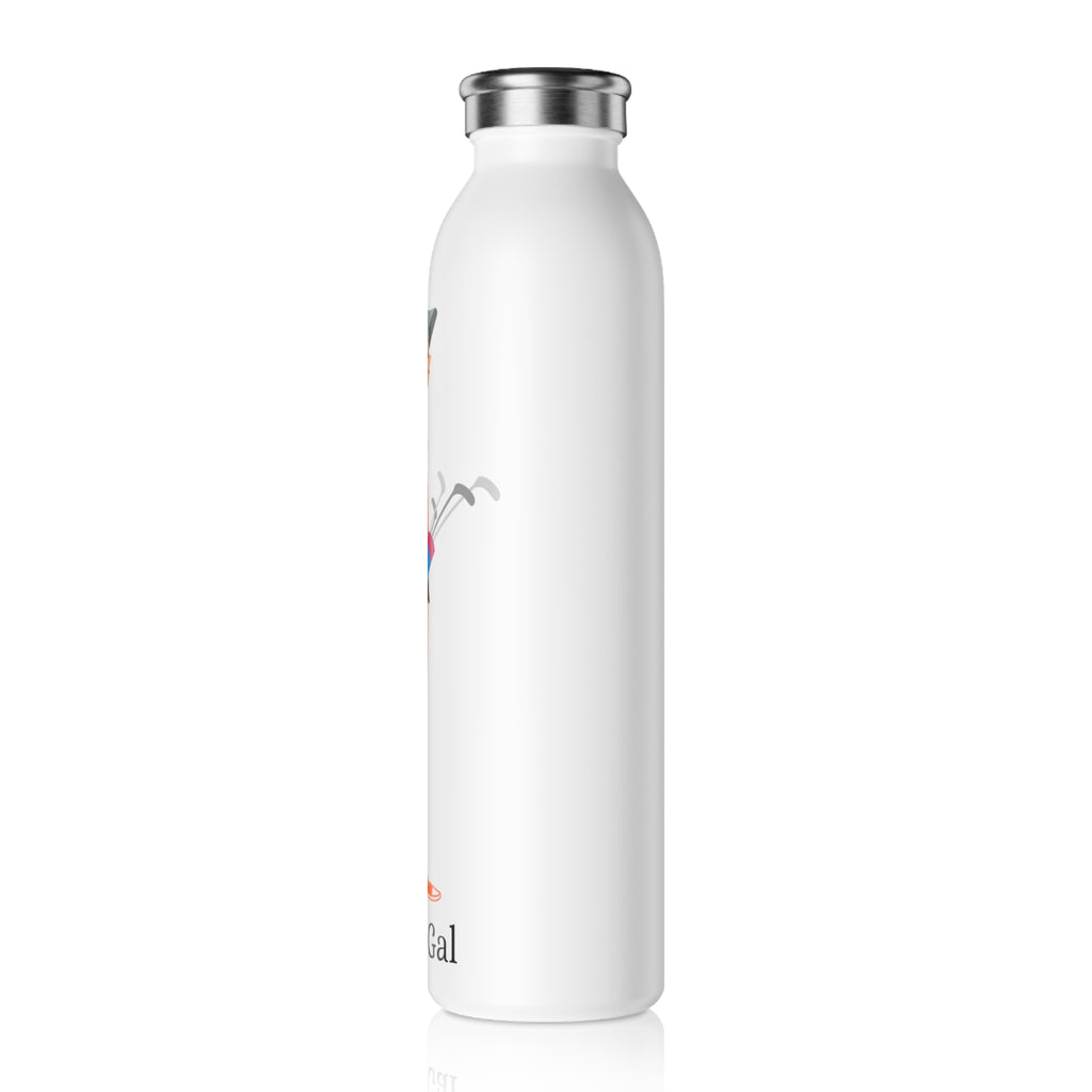 Golf Gal Slim Water Bottle Poppy