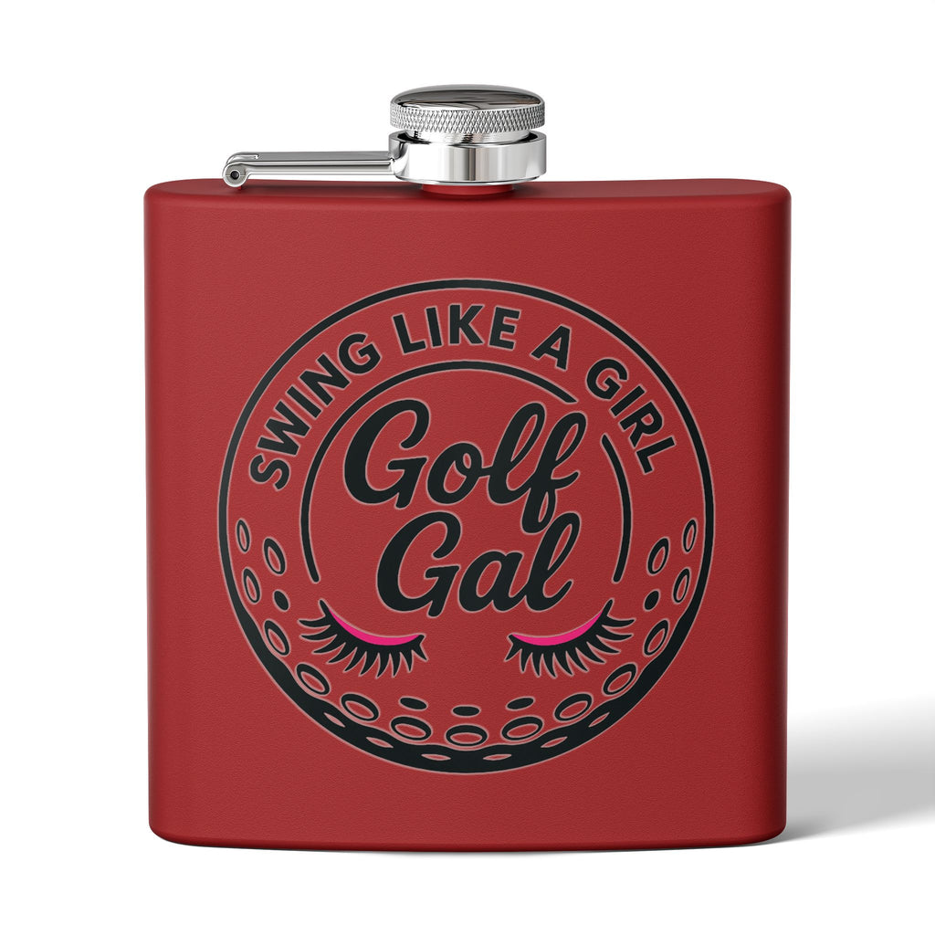 Swing Like A Girl Golf Gal Sleek Stainless Steel Flask