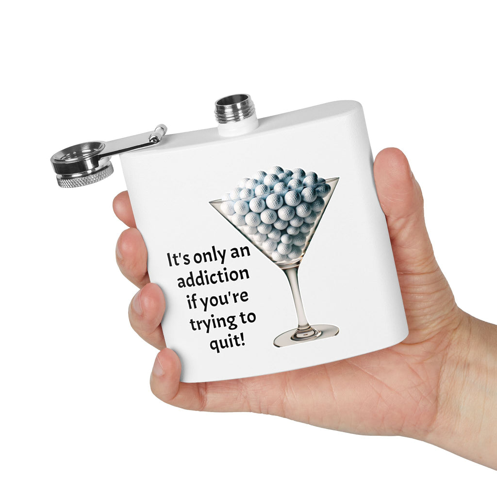 Golf Addiction Sleek Stainless Steel Flask