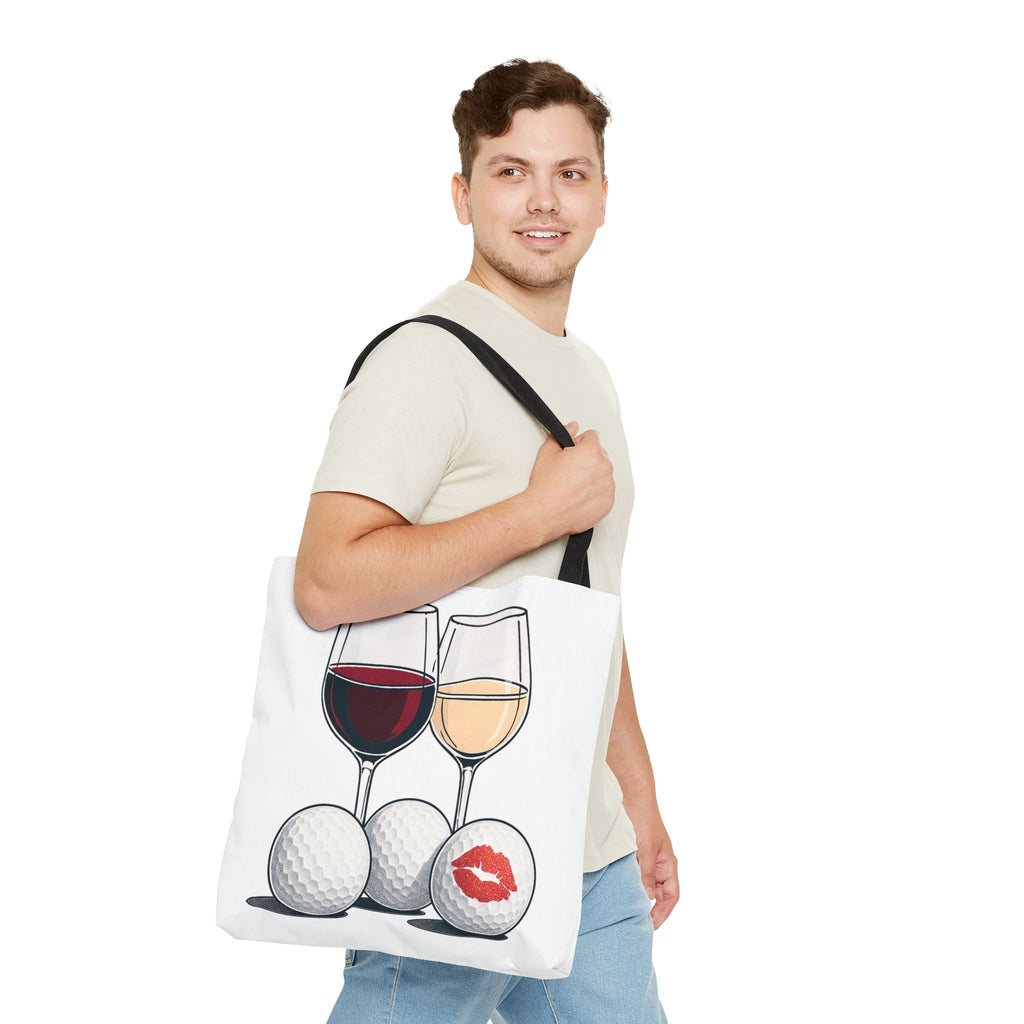 Wine Golf Lips Tote Bag