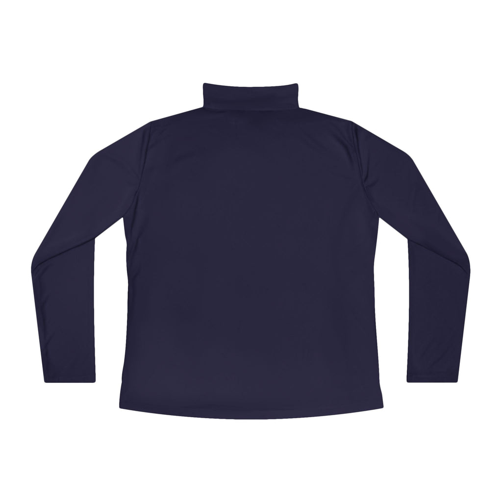 Swing Like A Girl Silhouette Ladies Quarter-Zip Pullover