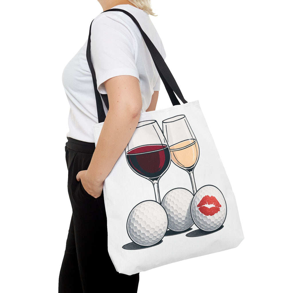 Wine Golf Lips Tote Bag