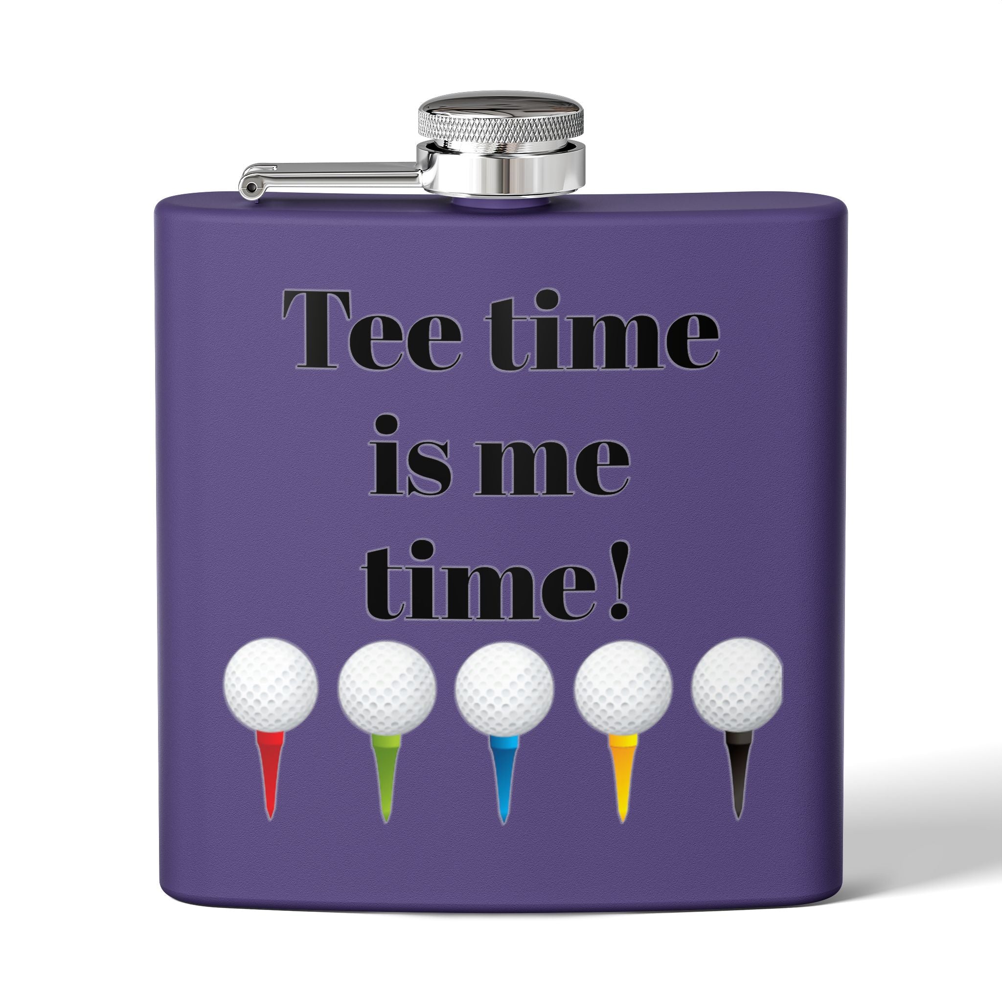 Tee Time is Me Time Sleek Stainless Steel Flask