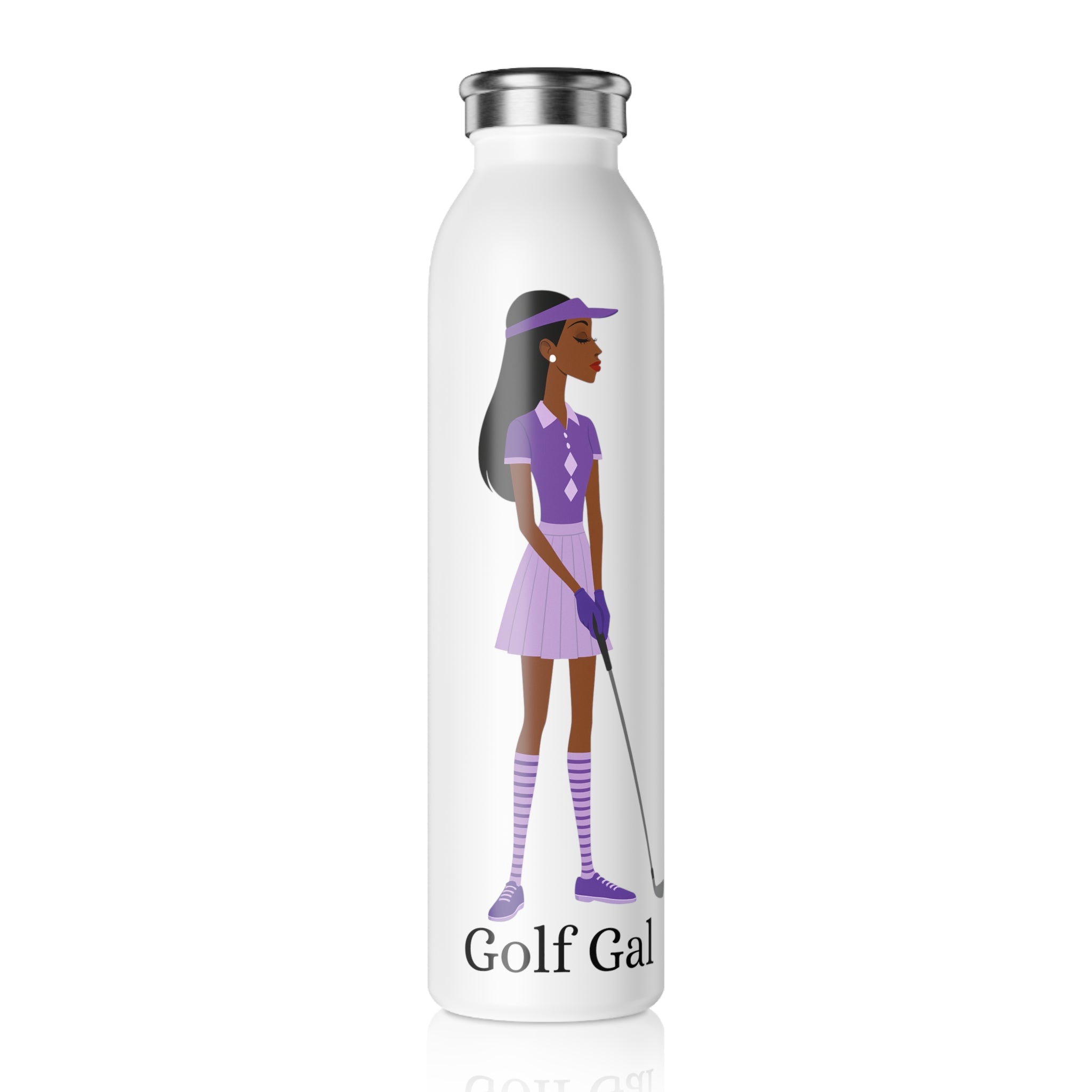 Golf Gal Slim Water Bottle Violet