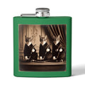 Antique Cats Sleek Stainless Steel Flask
