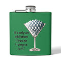 Golf Addiction Sleek Stainless Steel Flask