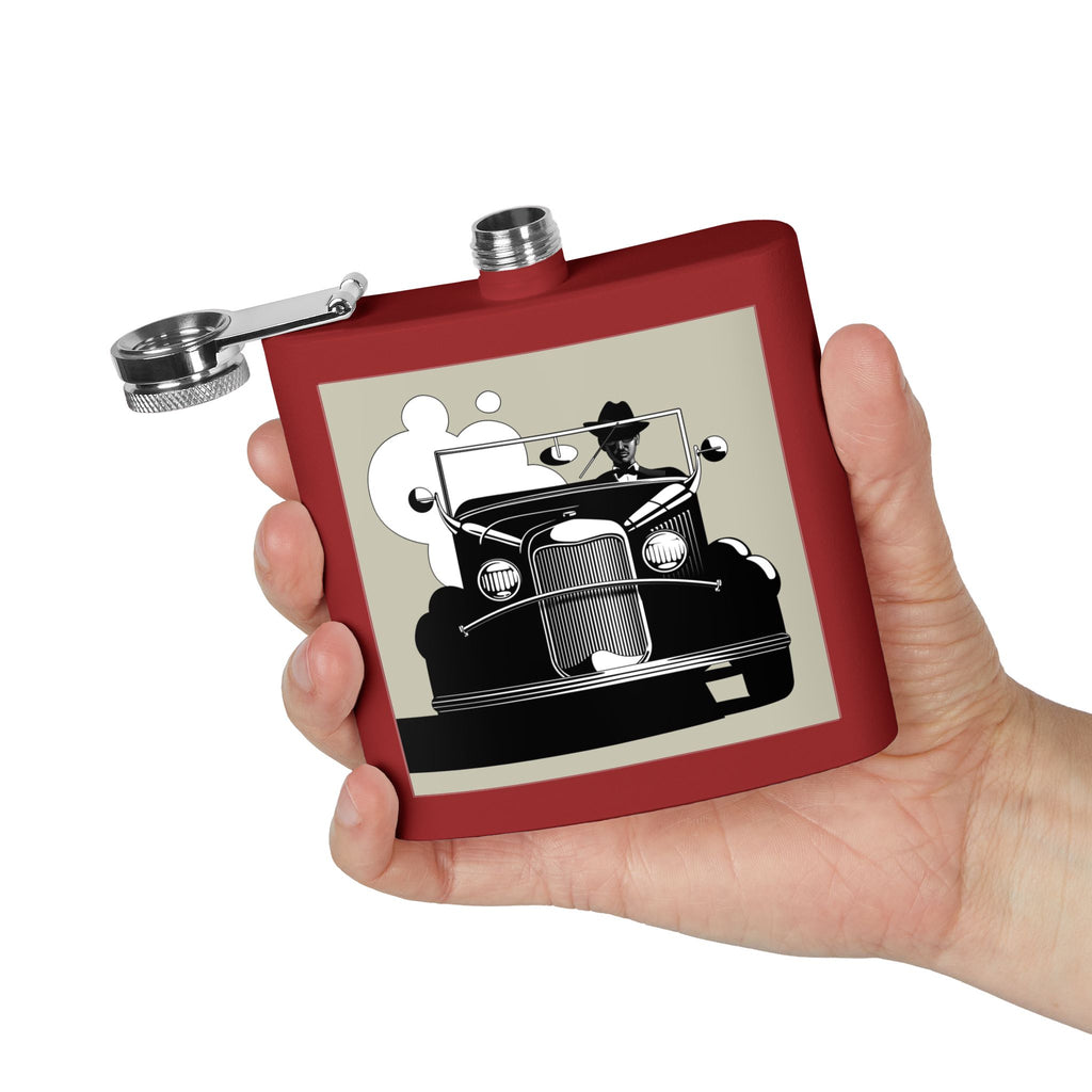 Antique Car Sleek Stainless Steel Flask