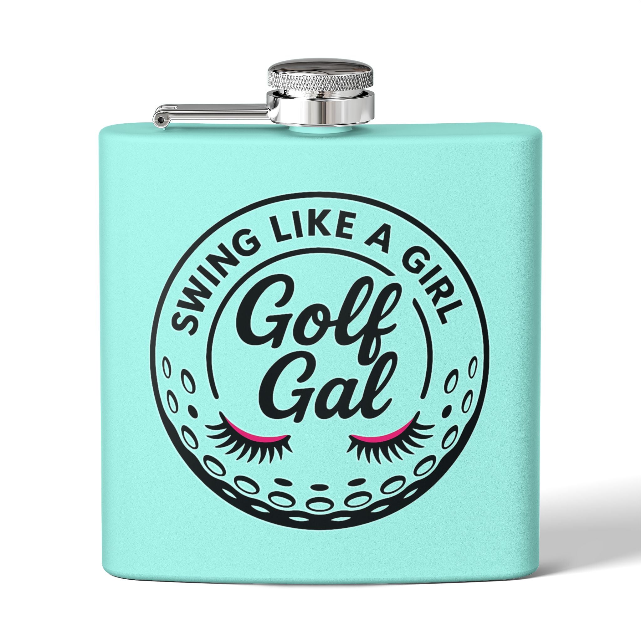 Swing Like A Girl Golf Gal Sleek Stainless Steel Flask