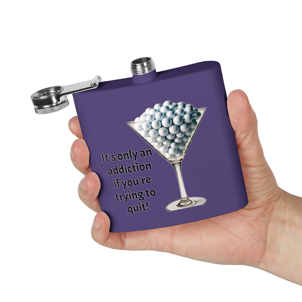 Golf Addiction Sleek Stainless Steel Flask