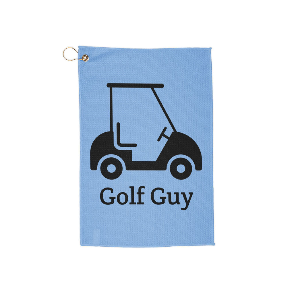 blue golf guy cart Golf Towels