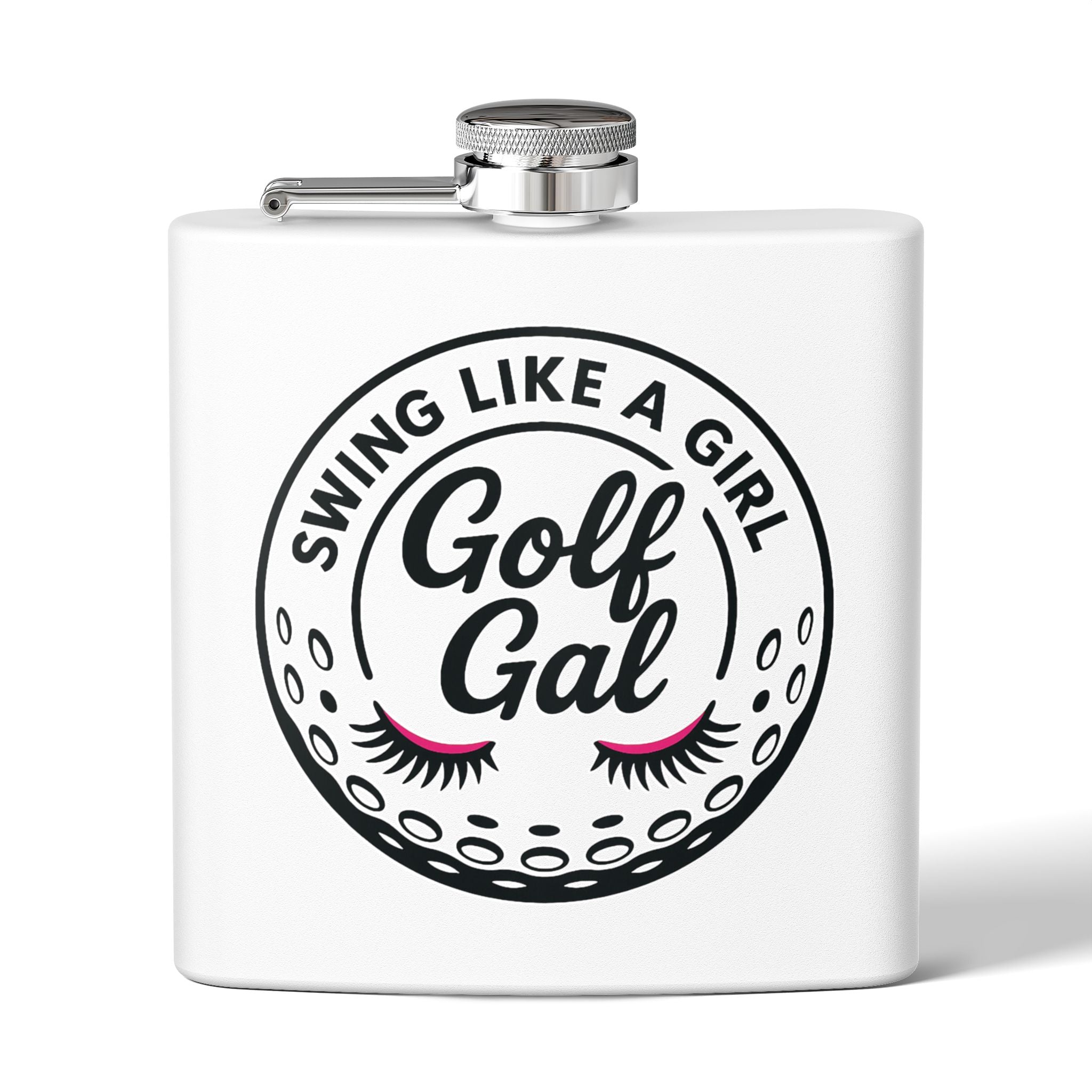 Swing Like A Girl Golf Gal Sleek Stainless Steel Flask