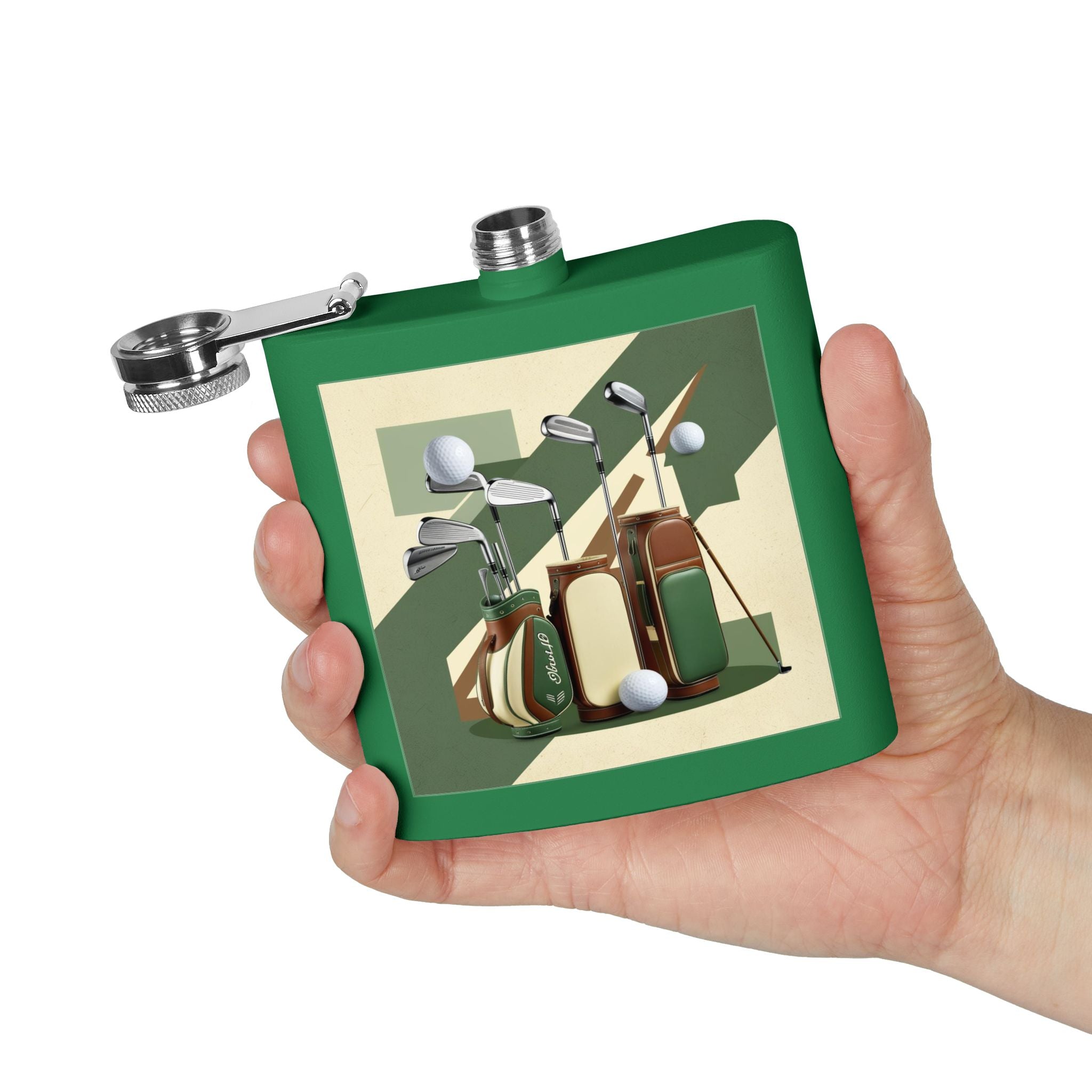 Retro Golf Sleek Stainless Steel Flask