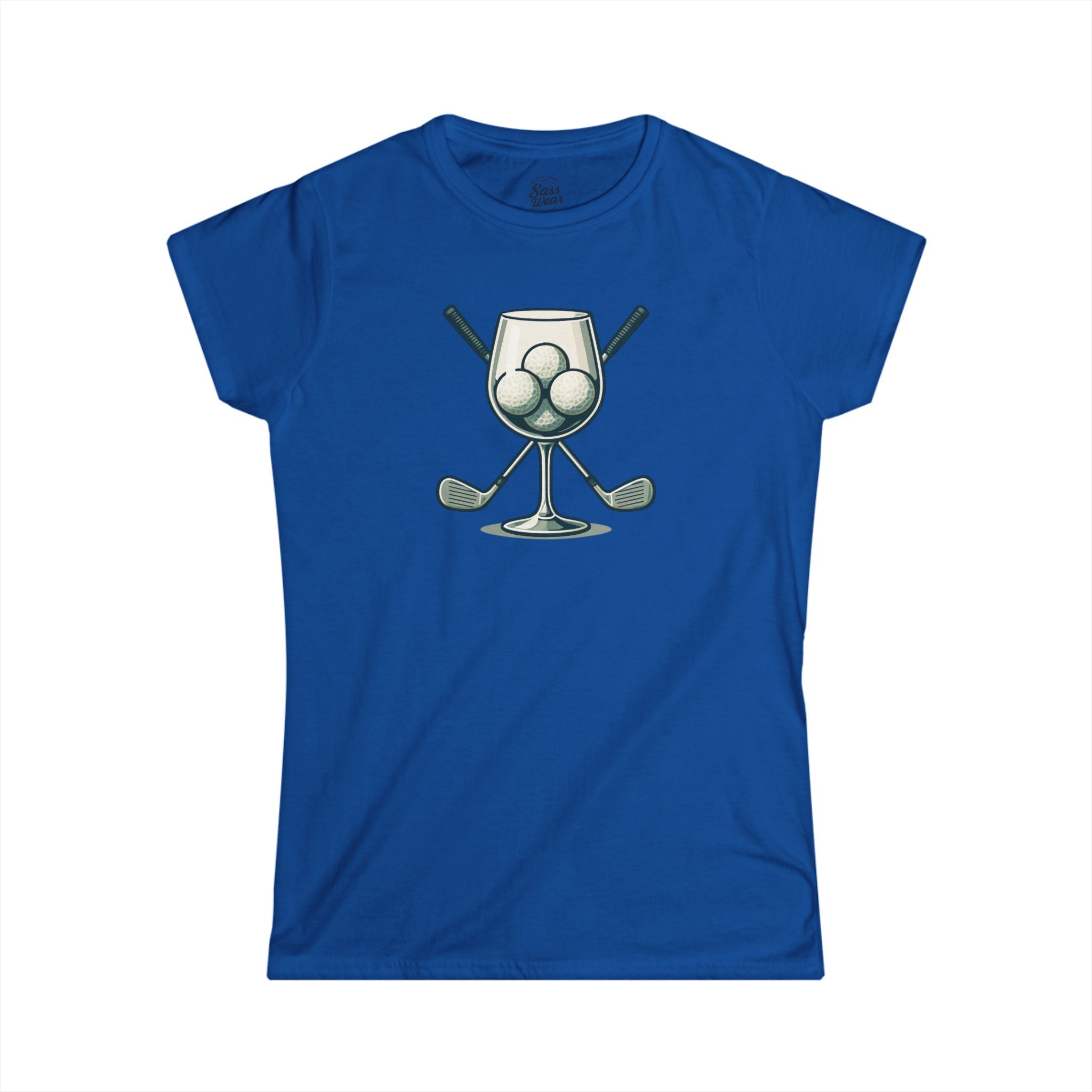 Wine and Golf Clubs Women's Softstyle Tee