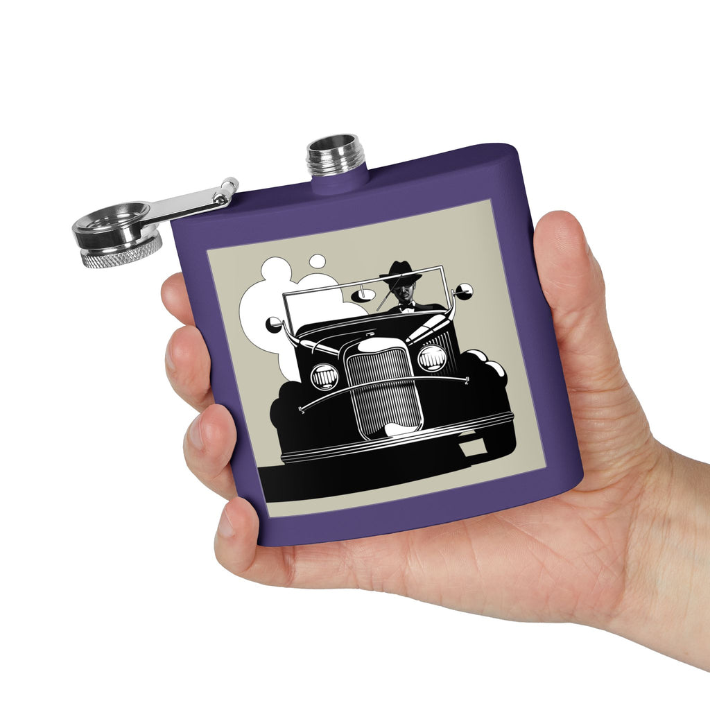 Antique Car Sleek Stainless Steel Flask