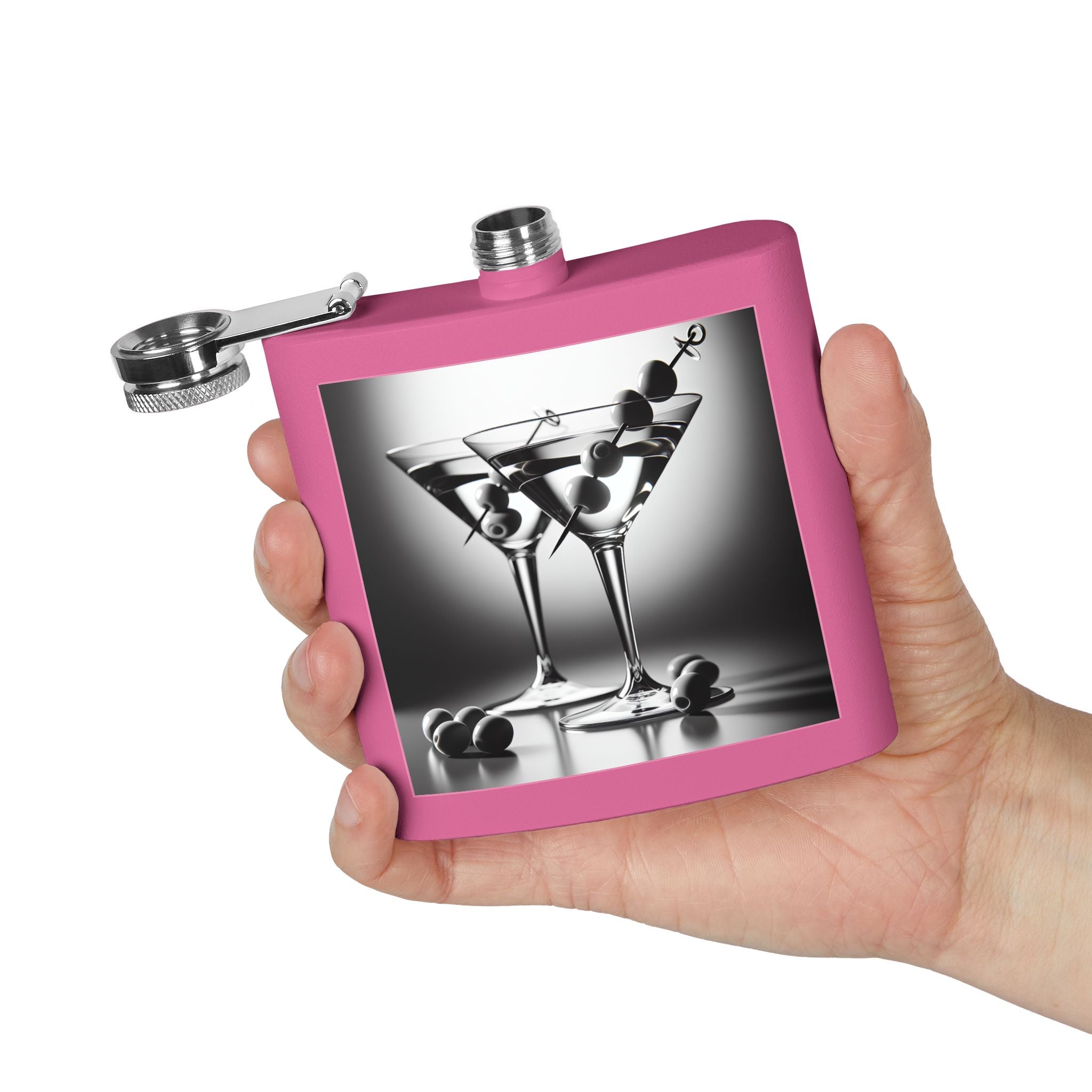 Martini Glass Sleek Stainless Steel Flask