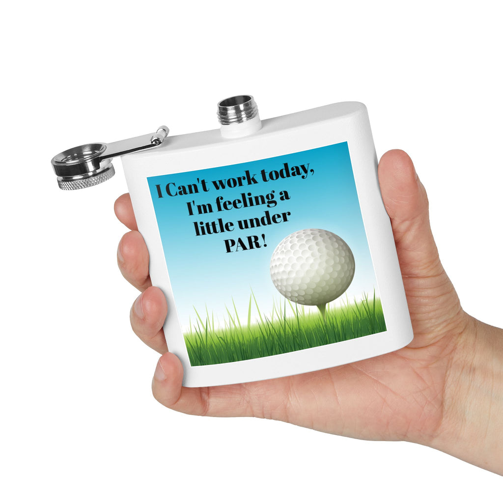 Feeling a Little Under Par Sleek Stainless Steel Flask