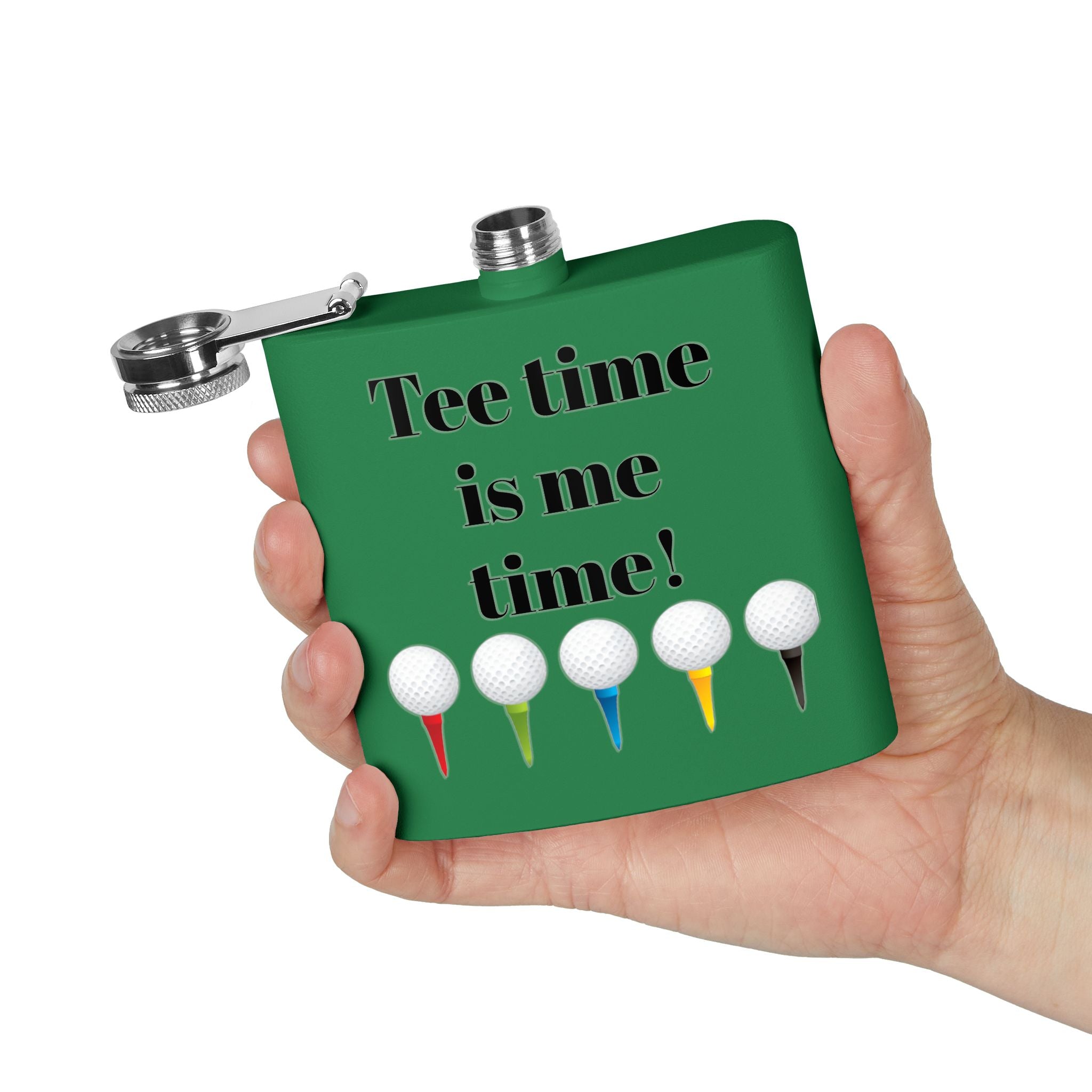 Tee Time is Me Time Sleek Stainless Steel Flask