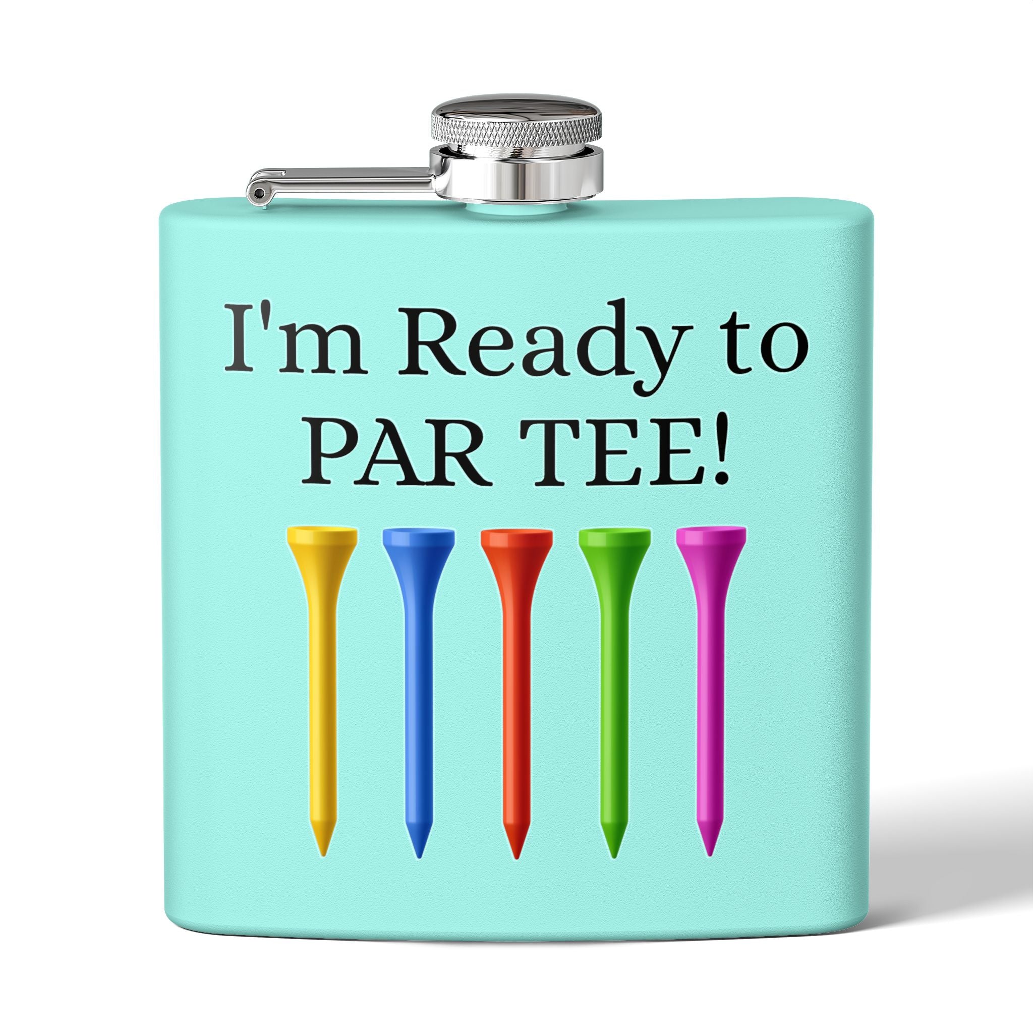 Ready to Par Tee Sleek Stainless Steel Flask
