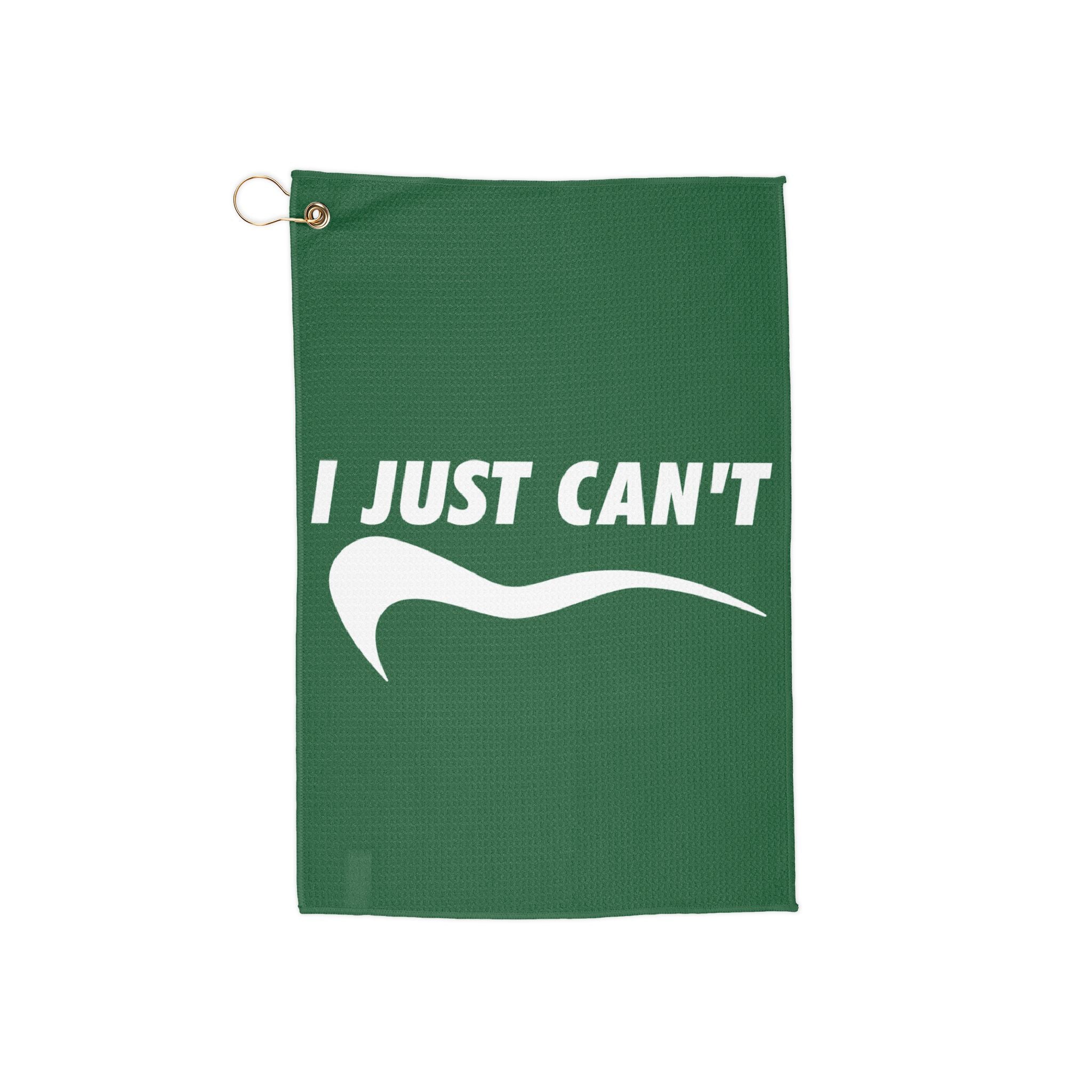 green I just can't Golf Towel