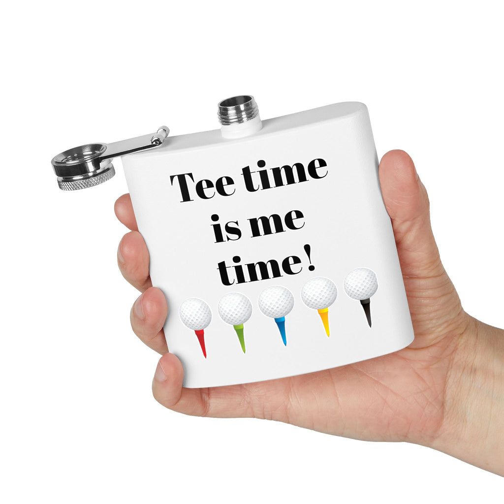 Tee Time is Me Time Sleek Stainless Steel Flask