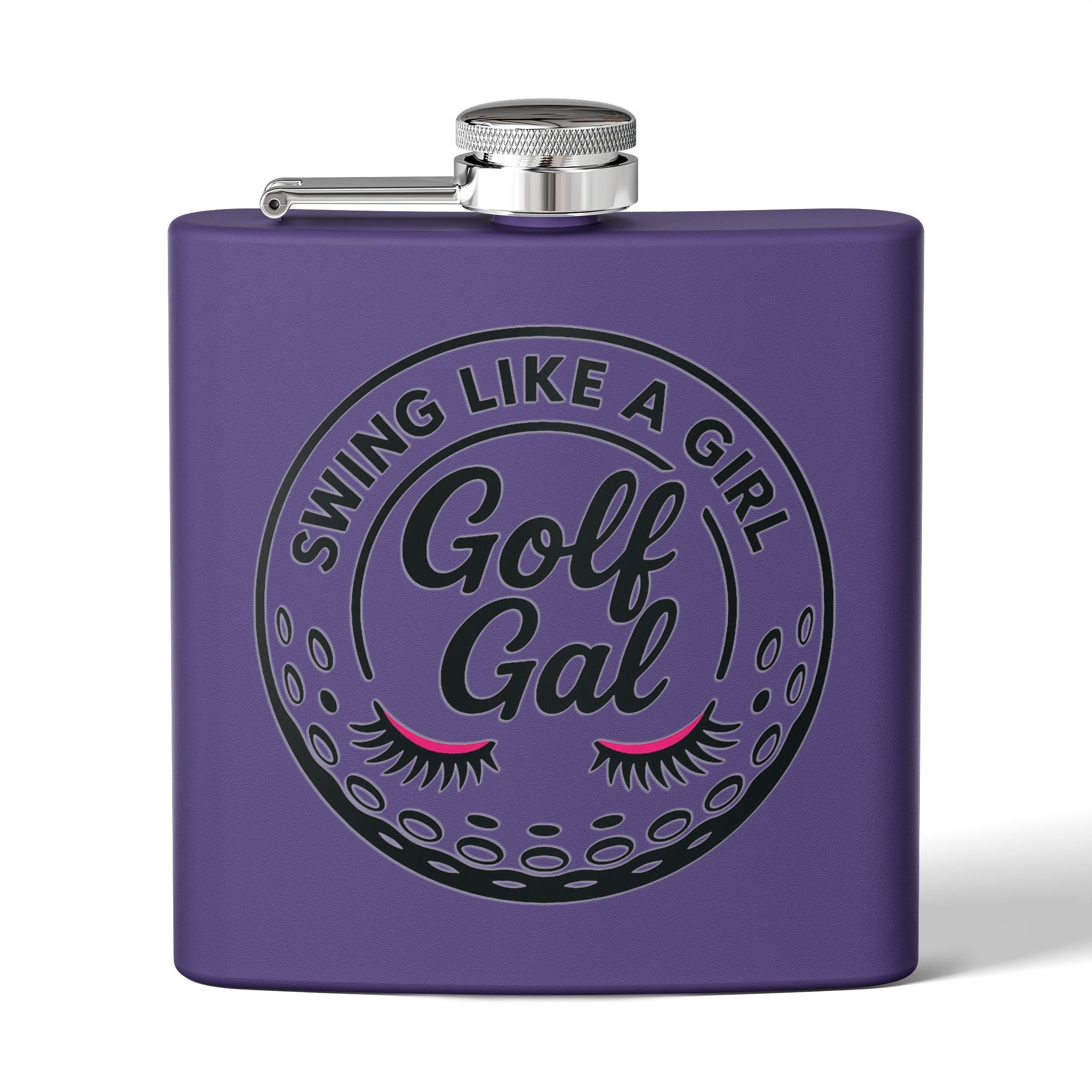 Swing Like A Girl Golf Gal Sleek Stainless Steel Flask