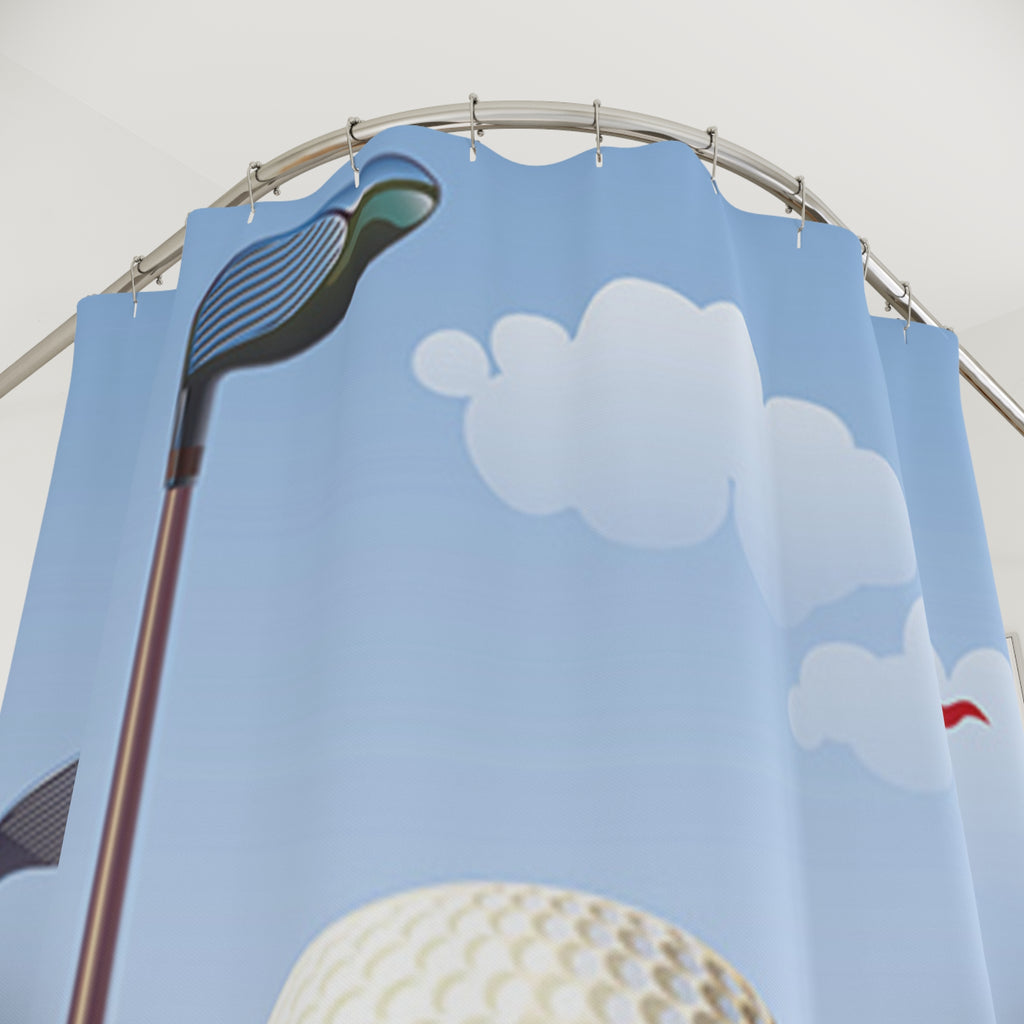golf scene Shower Curtains