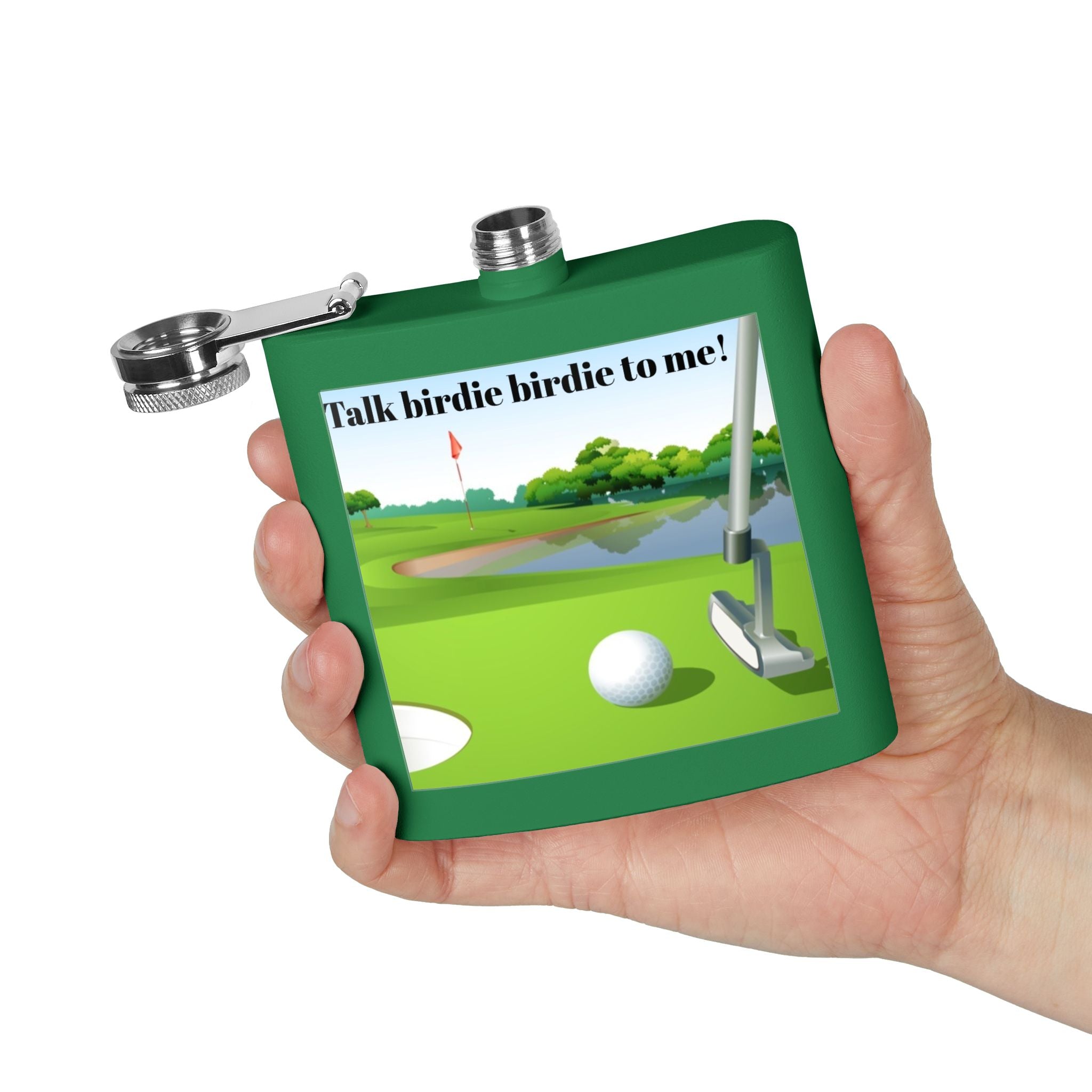 Talk Birdie to Me Sleek Stainless Steel Flask