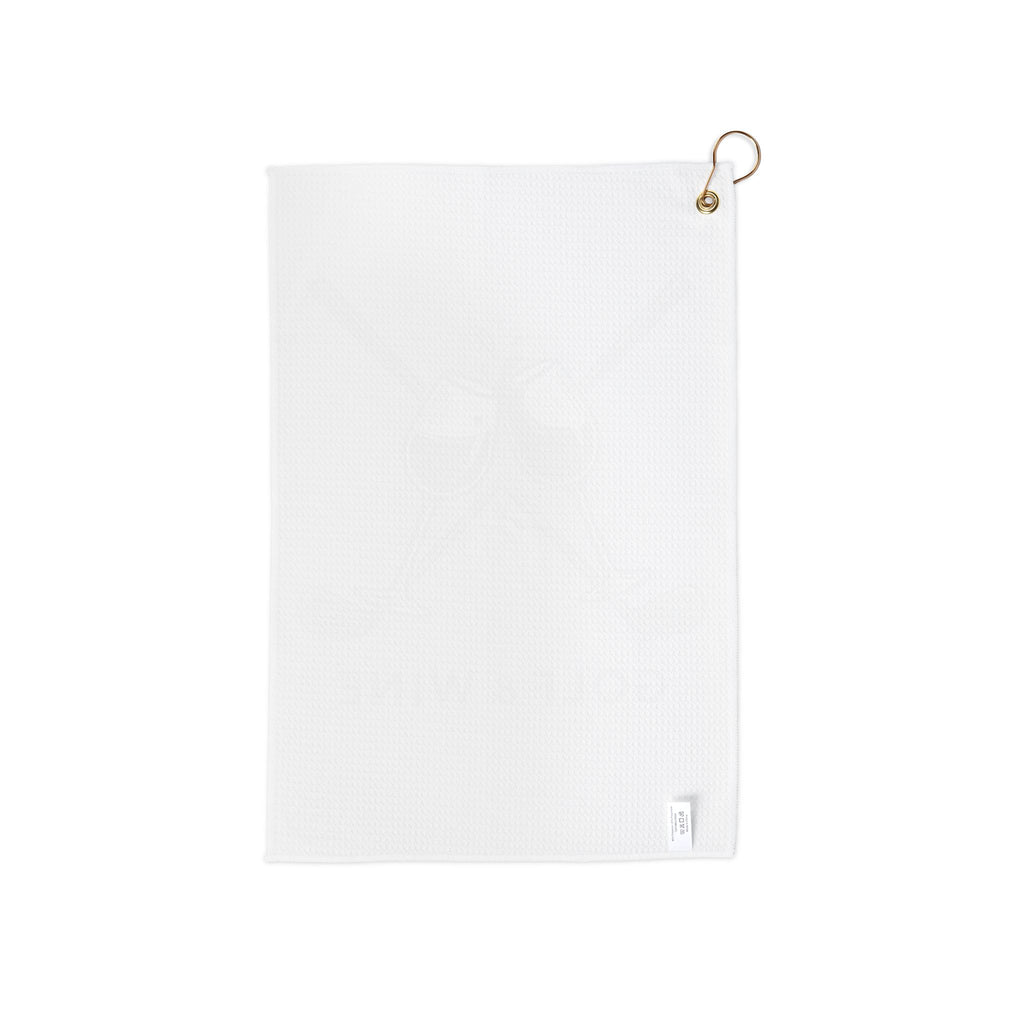 Gray Golf and Wine Golf Cart Golf Towel
