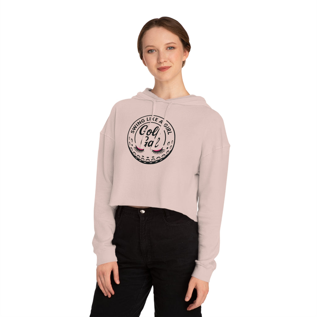 Golf Gal Swing Like a Girl Women's Cropped Sweatshirt