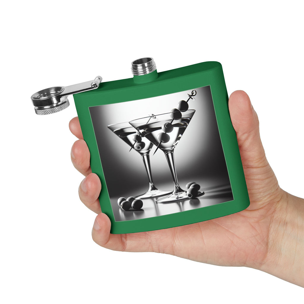 Martini Glass Sleek Stainless Steel Flask