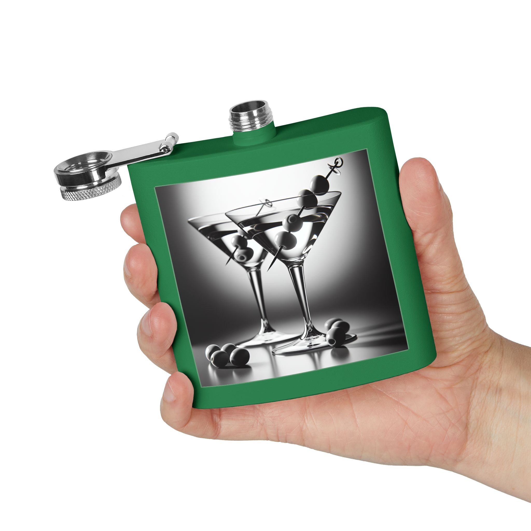 Martini Glass Sleek Stainless Steel Flask