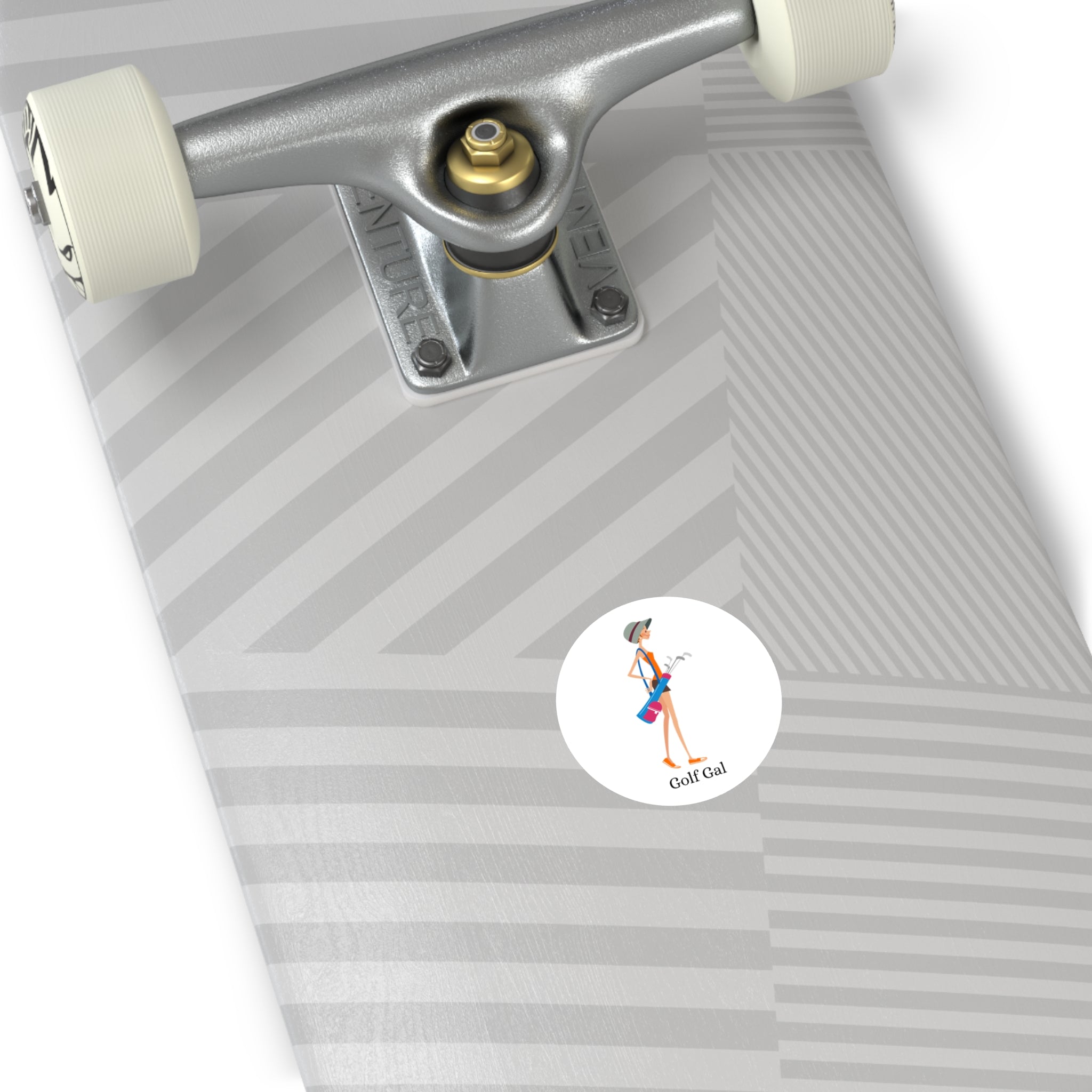 Golf Gal Round Stickers Poppy