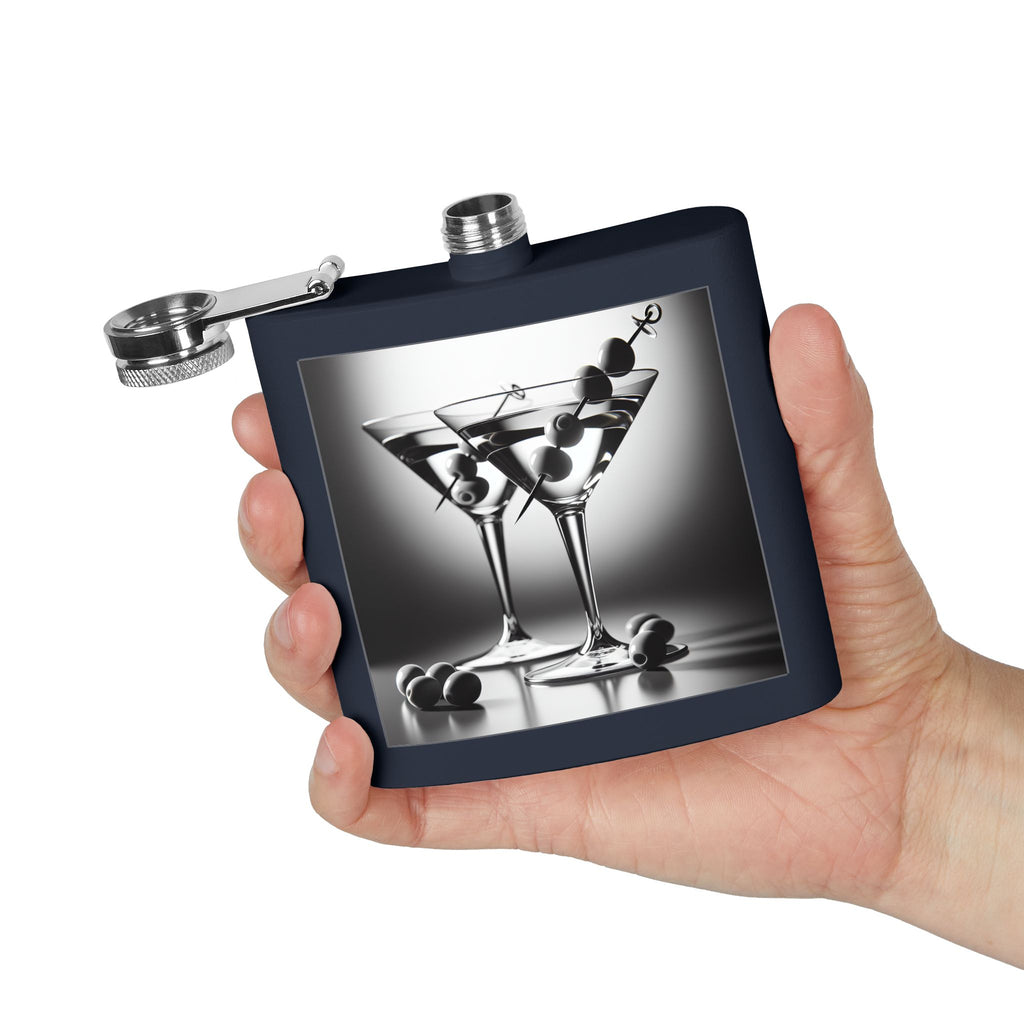 Martini Glass Sleek Stainless Steel Flask