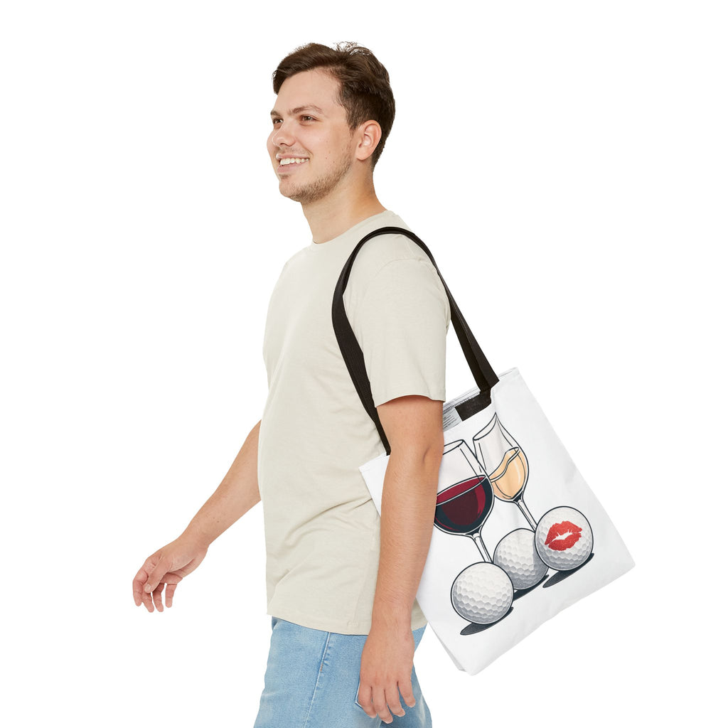 Wine Golf Lips Tote Bag