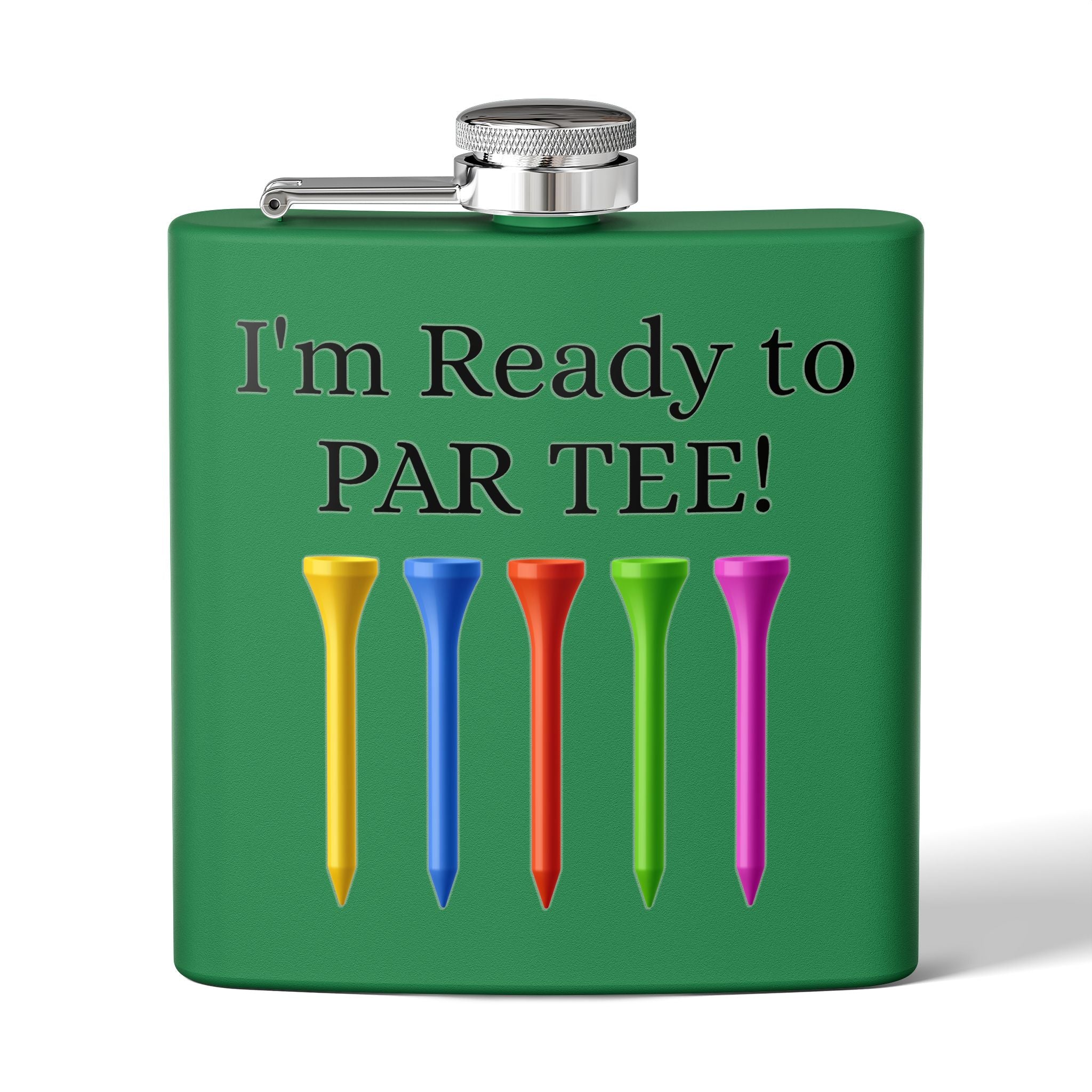 Ready to Par Tee Sleek Stainless Steel Flask
