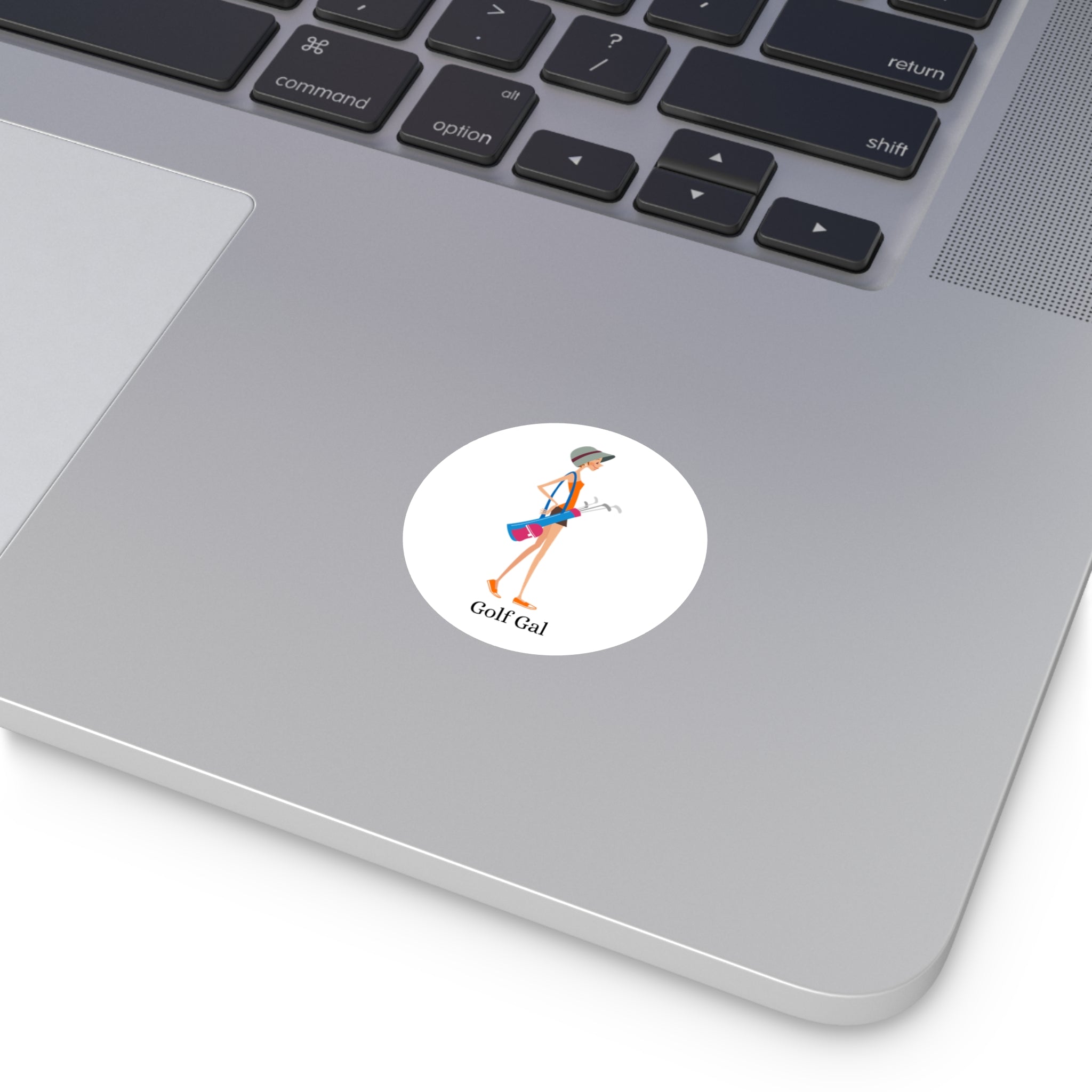 Golf Gal Round Stickers Poppy