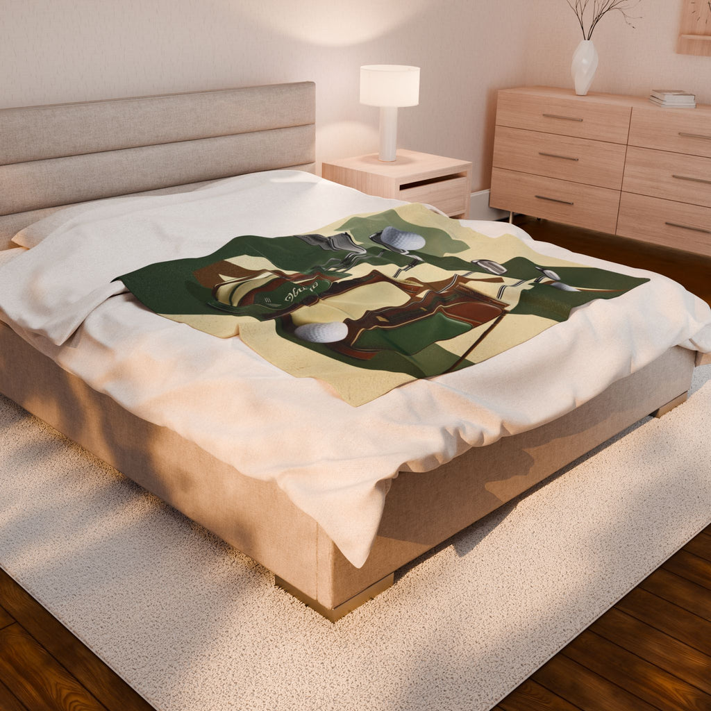 retro golf Velveteen Plush Blanket