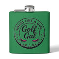 Swing Like A Girl Golf Gal Sleek Stainless Steel Flask